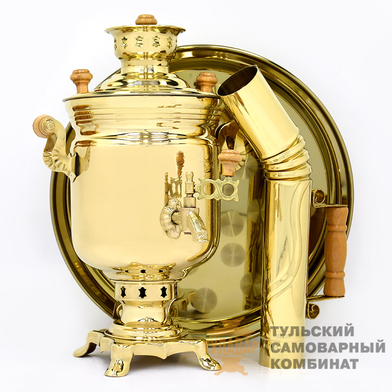 Набор «Традиционный» на дровах, 3 литра, 3 предмета, латунь