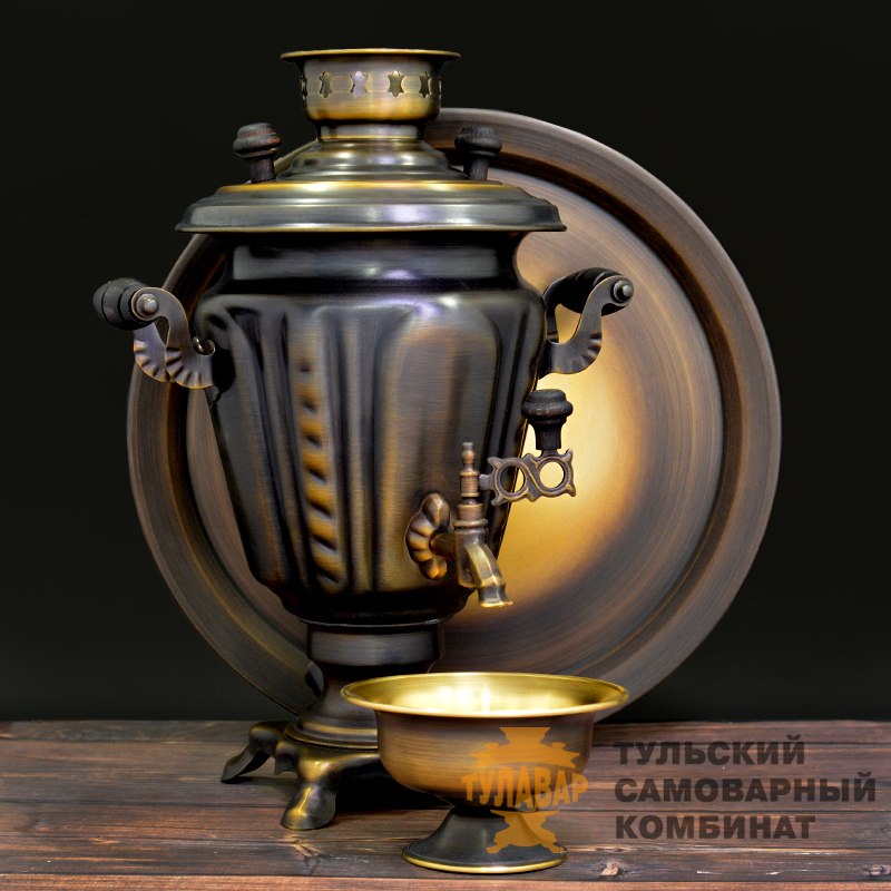 Набор «Наследие» патинированный, электрический, 3 предмета, 3 литра, латунь