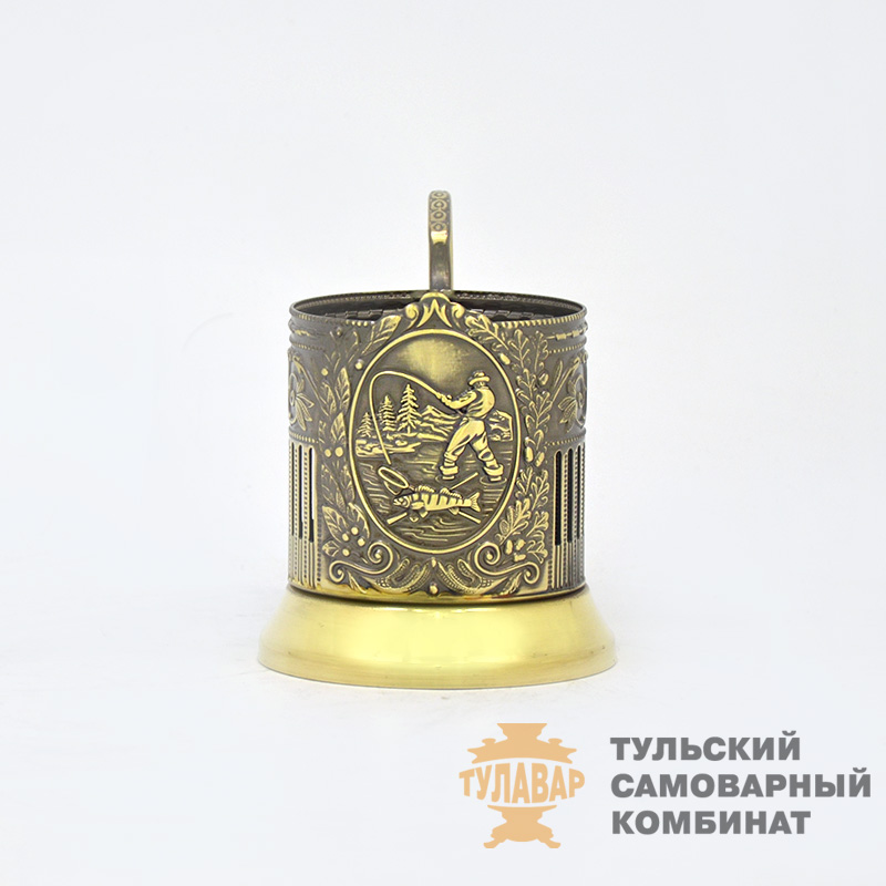 «Рыбак» подстаканник, латунь
