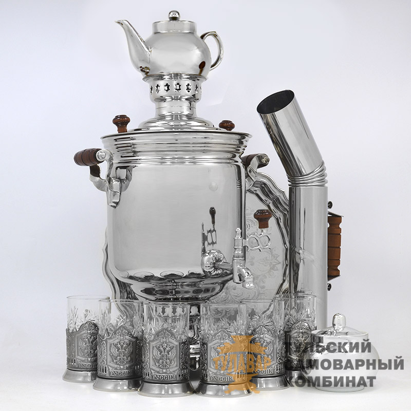 Набор «Светоч» на дровах, 7 литров, 17 предметов, никель