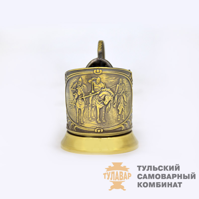 «Три богатыря» подстаканник, латунь