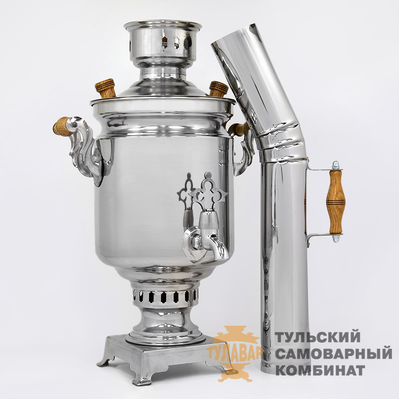 Самовар на дровах «Банка», 5 литров, нержавеющая сталь