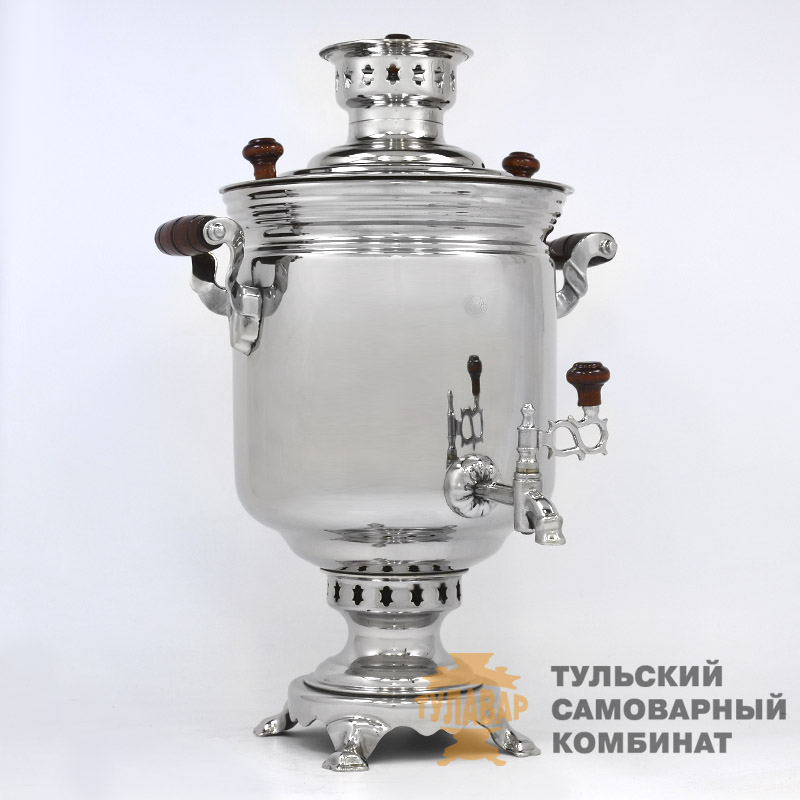 Самовар «Светоч» на дровах, 7 литров, никель