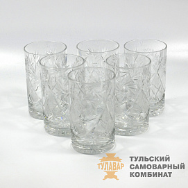 Стаканы хрустальные толстостенные 6 штук