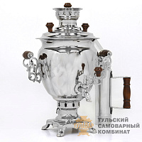 Самовар «Жёлудь» <br/>жаровой, 3л, никелированный...