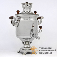 Самовар «Светоч»<br/>жаровой, 5л, никелированный...