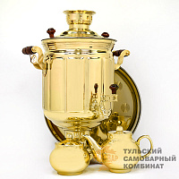 Набор «Банка гранный»<br/>электрический, 10л, латунь...