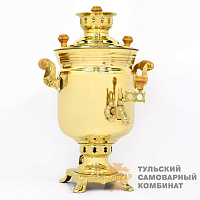 Самовар «Традиционный» <br/>жаровой, 3л, латунный...