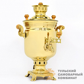 Самовар жаровой «Традиционный» 3 литра, латунный