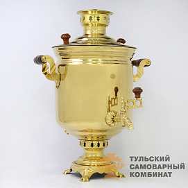 Самовар «Традиционный» комбинированный, 7 литров, латунь (электрический-жаровой)