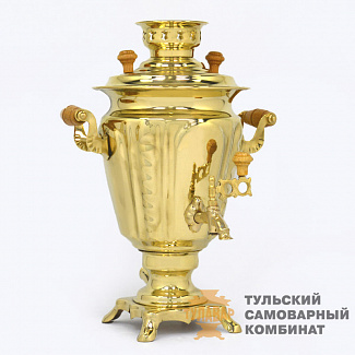 Самовар «Рюмка» электрический, 3 литра, латунь. Обзор в 360˚