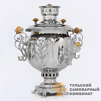 Самовар «Шар»<br/>жаровой, 4,5л, никелированный...